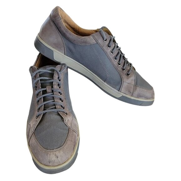 Cole Haan Vartan Sport Mens 10.5M Brown Leather & Canvas Casual Sneakers Durable - Picture 2 of 7